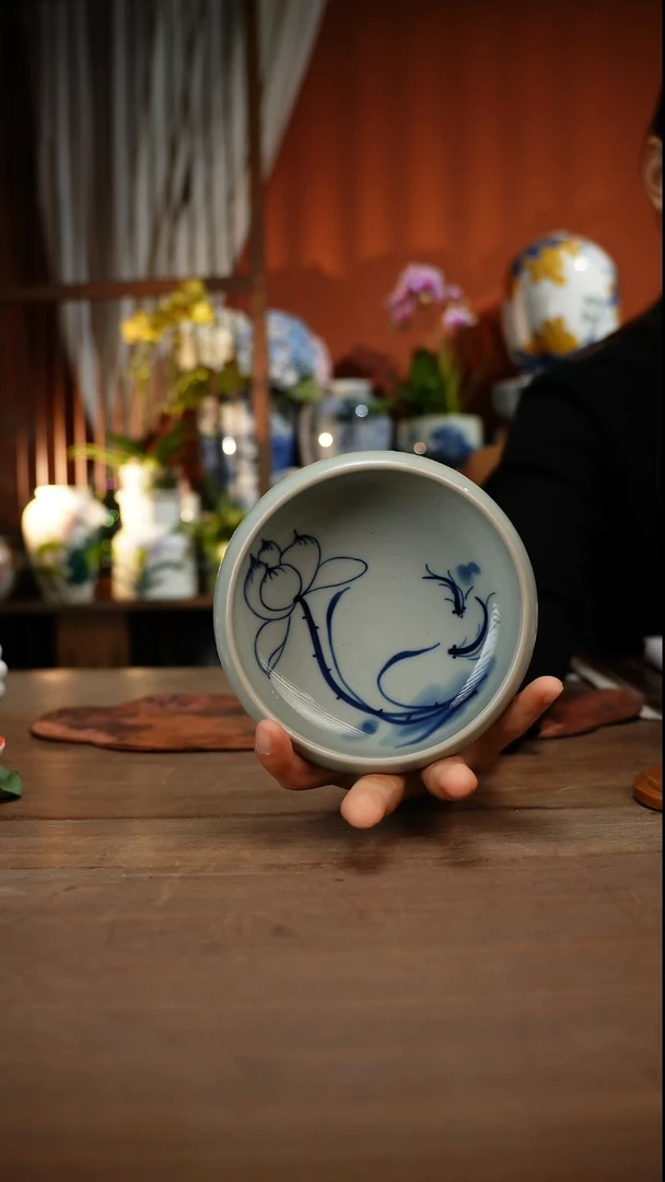 当代高温釉下彩手绘陶瓷餐具