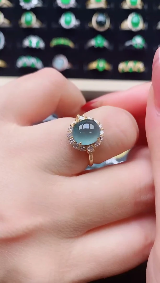 【闪购商品】翡翠戒指银S925镶嵌321321