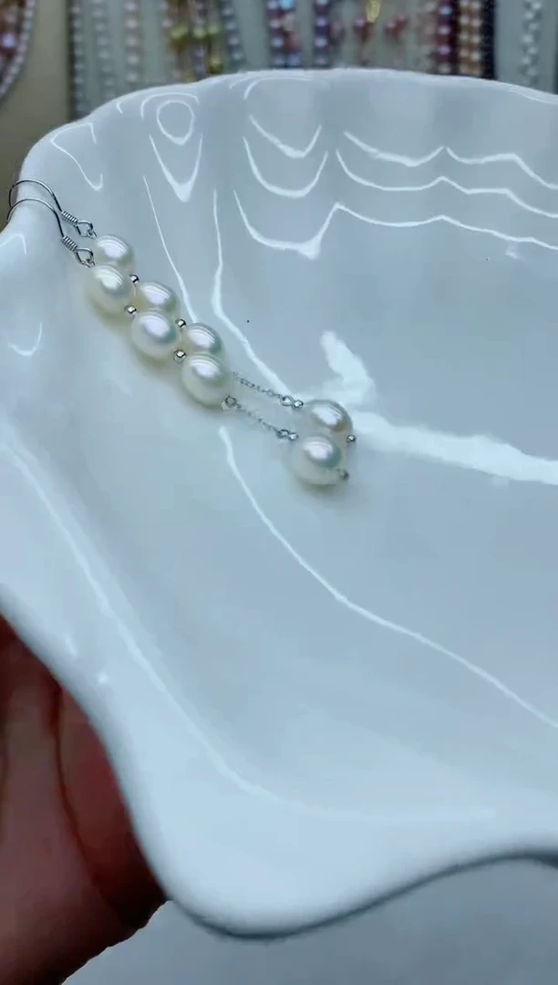 未镶嵌耳饰淡水珍珠多样性发其一【非无瑕】