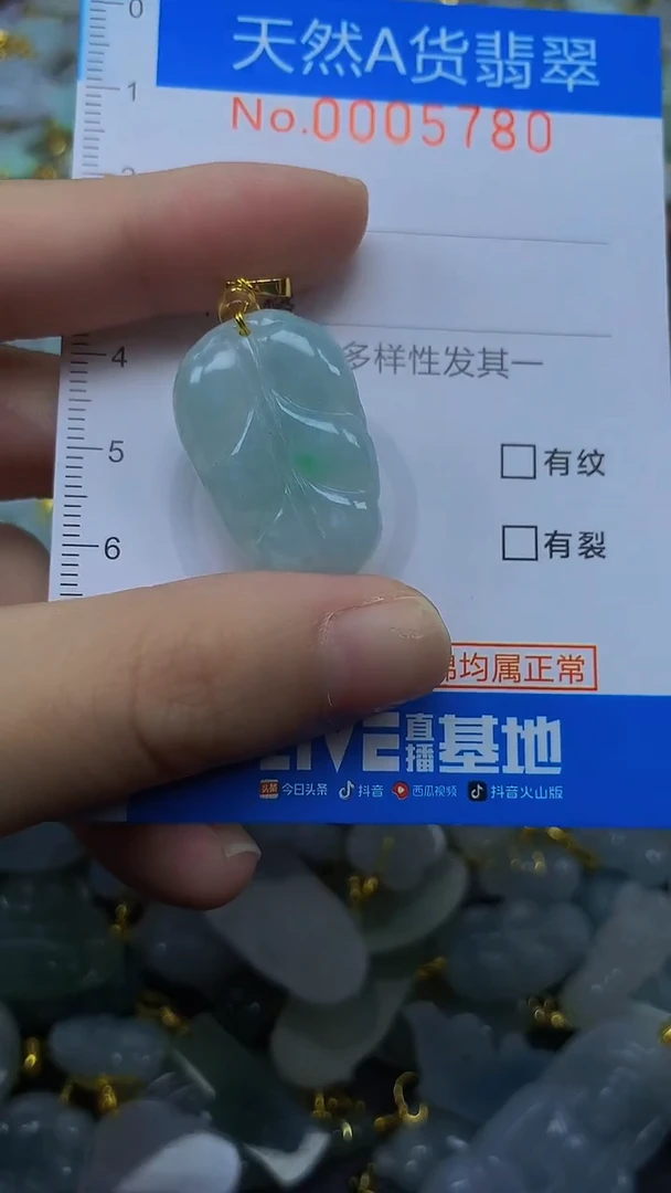 颈饰未镶嵌翡翠净货挂件-5780