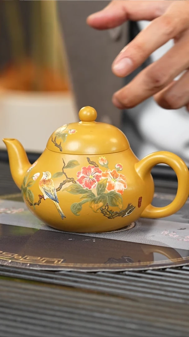 【闪购商品】紫砂茶壶YJB 黄金朱泥 梨形 