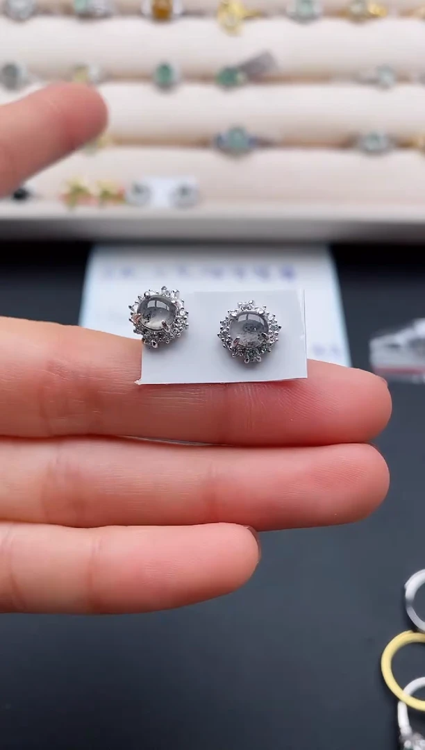 银S925镶嵌戒指翡翠2222222+2