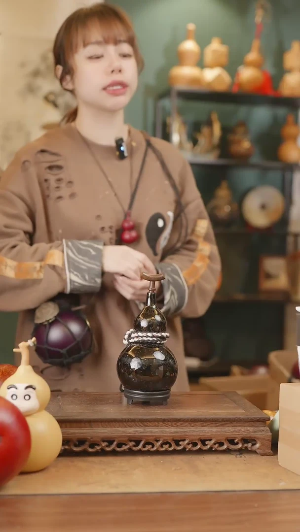 【闪购商品】185号精品天然大漆工艺防渗内胆酒葫芦~