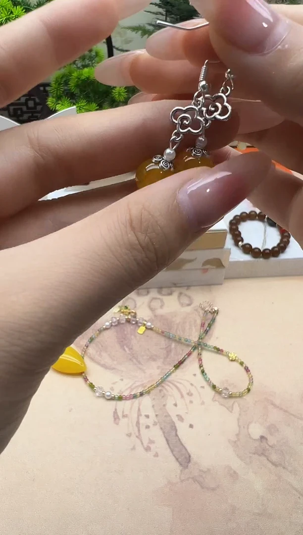 未镶嵌耳钉玛瑙/玉髓26