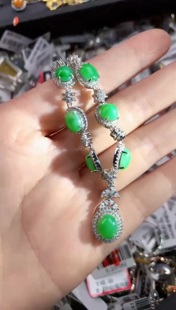 银S925镶嵌戒指翡翠11-11---3