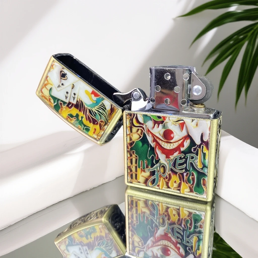 夜光小丑创意防风煤油打火机适合男士收藏送礼