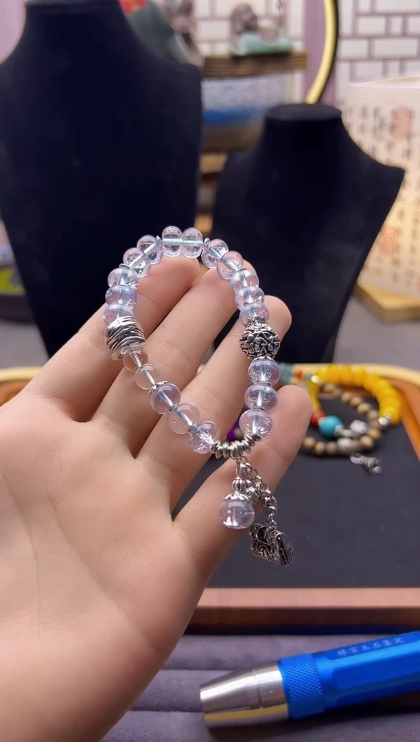 水晶手链银S925镶嵌S596