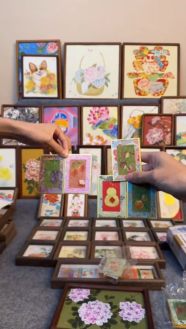 木双层款锦卡一套带框