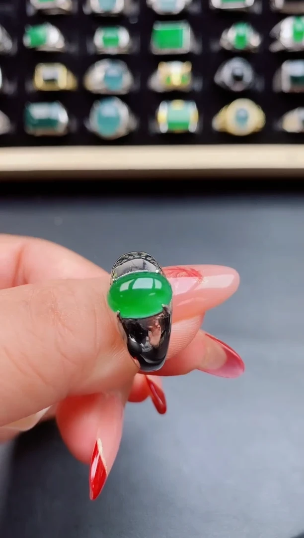 【闪购商品】翡翠戒指银S925镶嵌858558