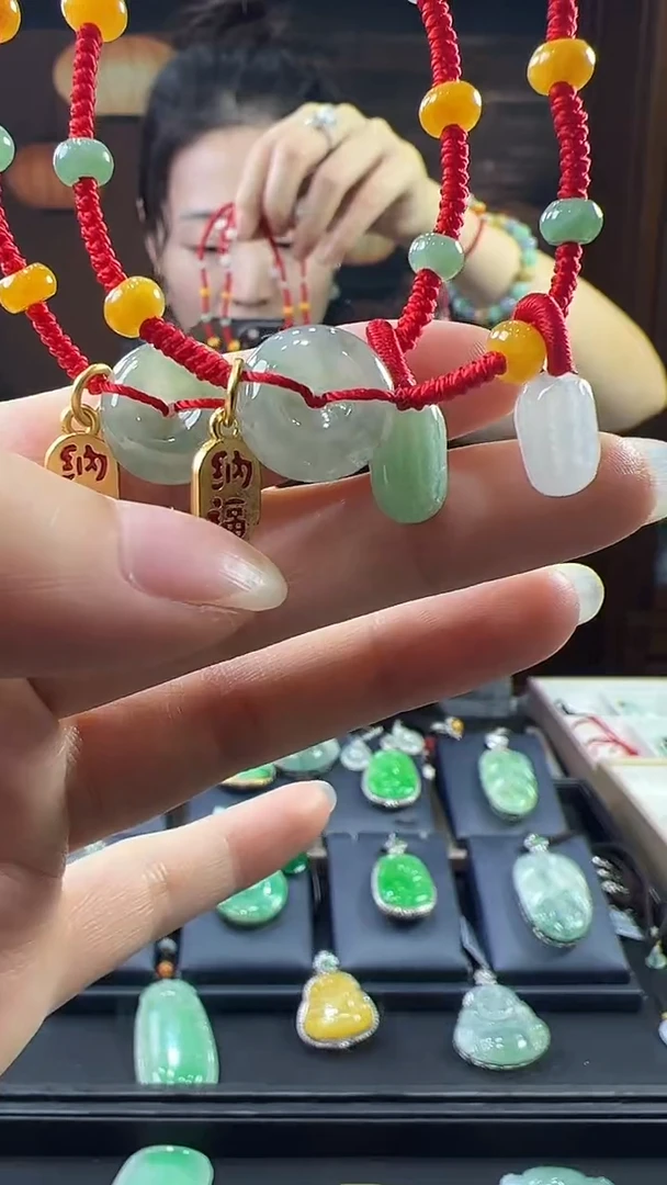 未镶嵌挂件翡翠脚链（多样性发其一）