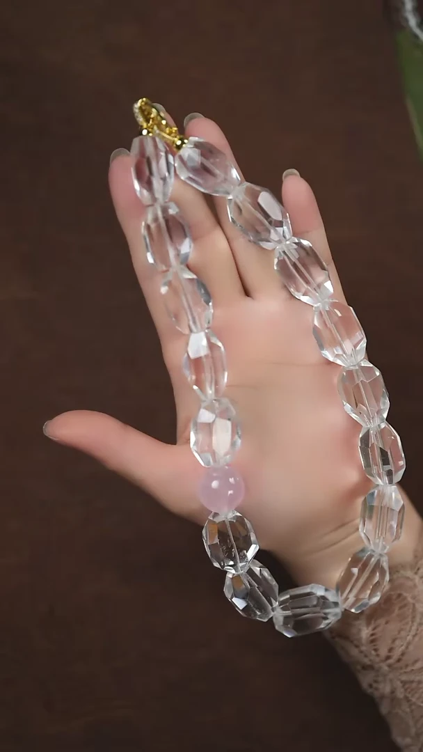 项链未镶嵌水晶闪购 菱形白水晶