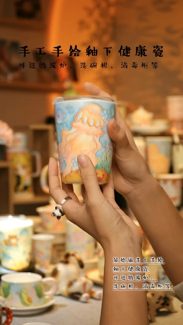 【闪购商品】杯景德镇高温釉下彩&W303