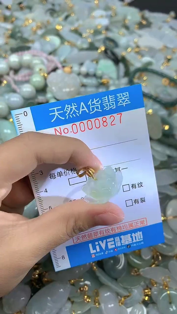 颈饰未镶嵌翡翠净货挂件-0827