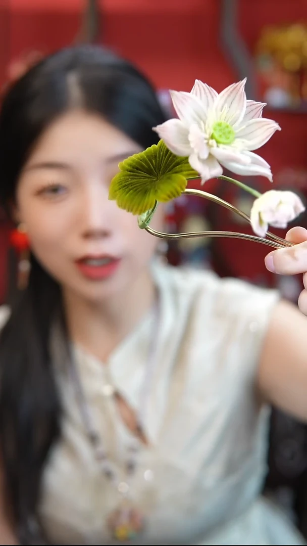 非金属无非遗绒花荷花细绒条