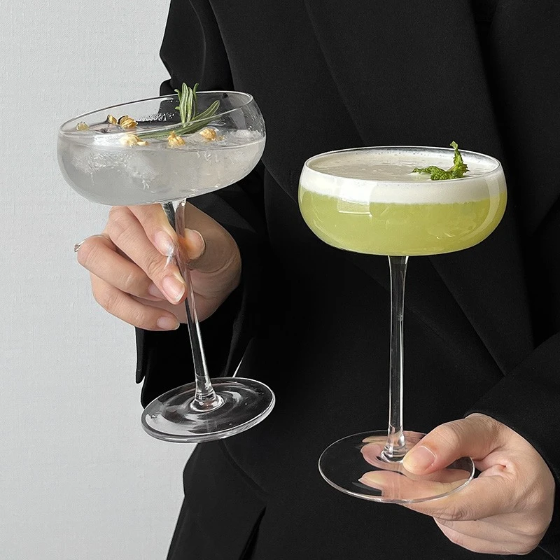 圆肚高脚杯创意玻璃甜品杯冰淇淋杯家用冷饮杯葡萄酒杯鸡尾酒杯子