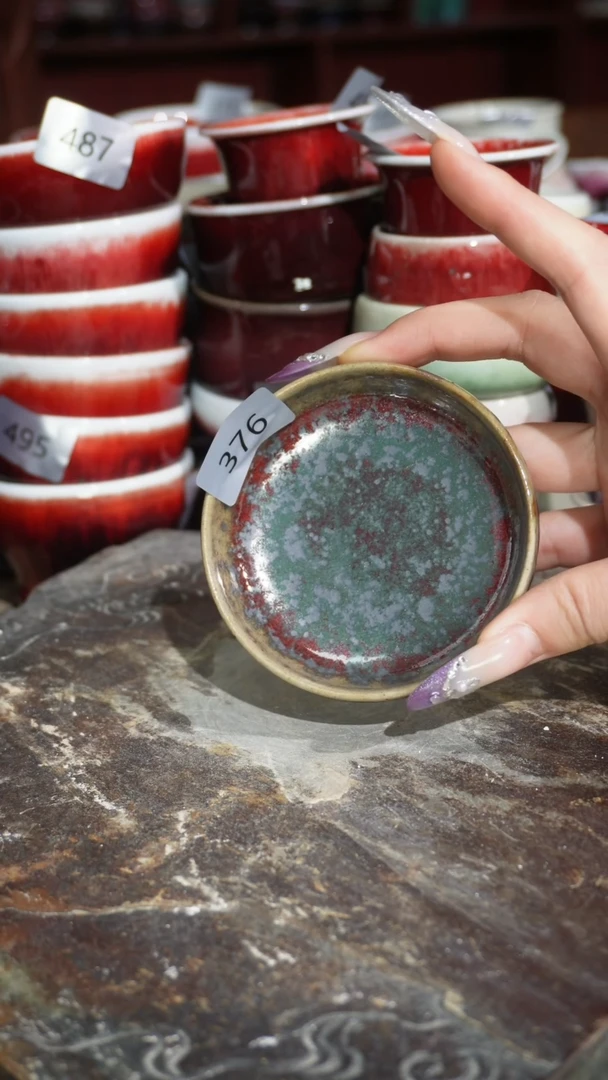 摆件陶精品窑变钧瓷茶器