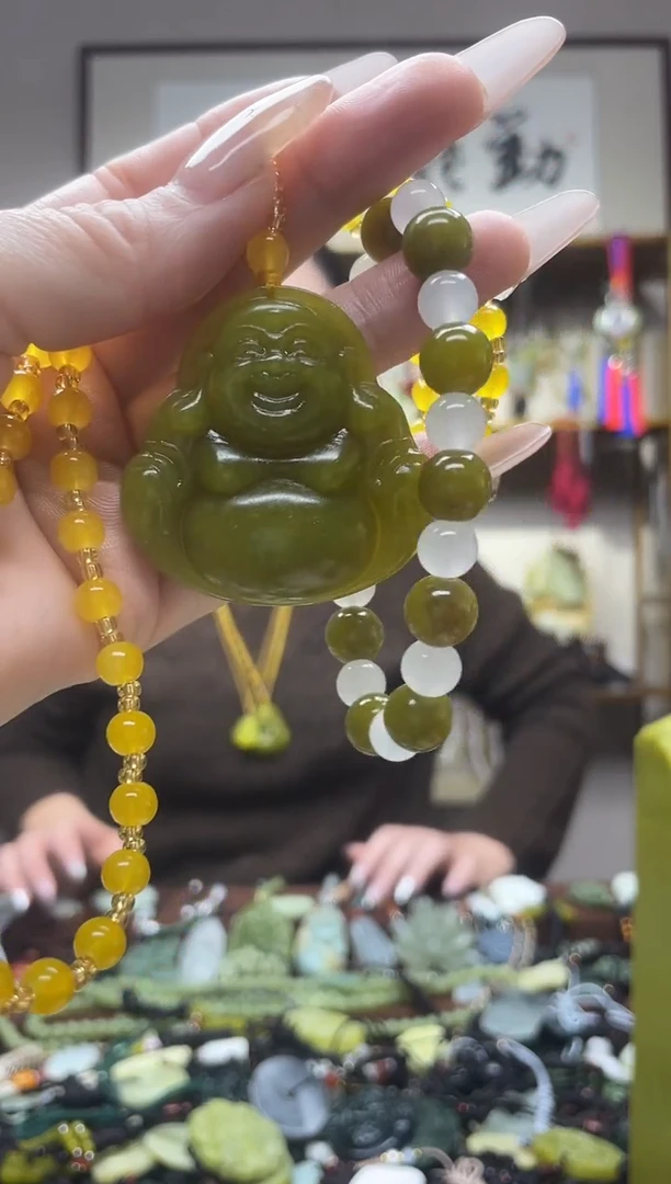 未镶嵌岫玉吊坠多样性发货拍一发一