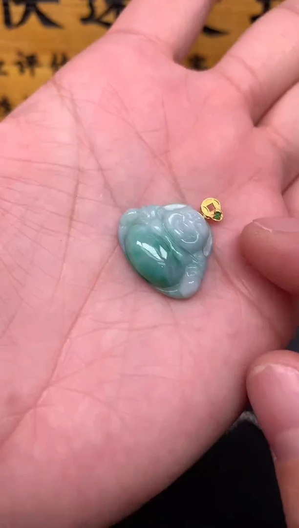 【闪购商品】翡翠颈饰18K金镶嵌一1399