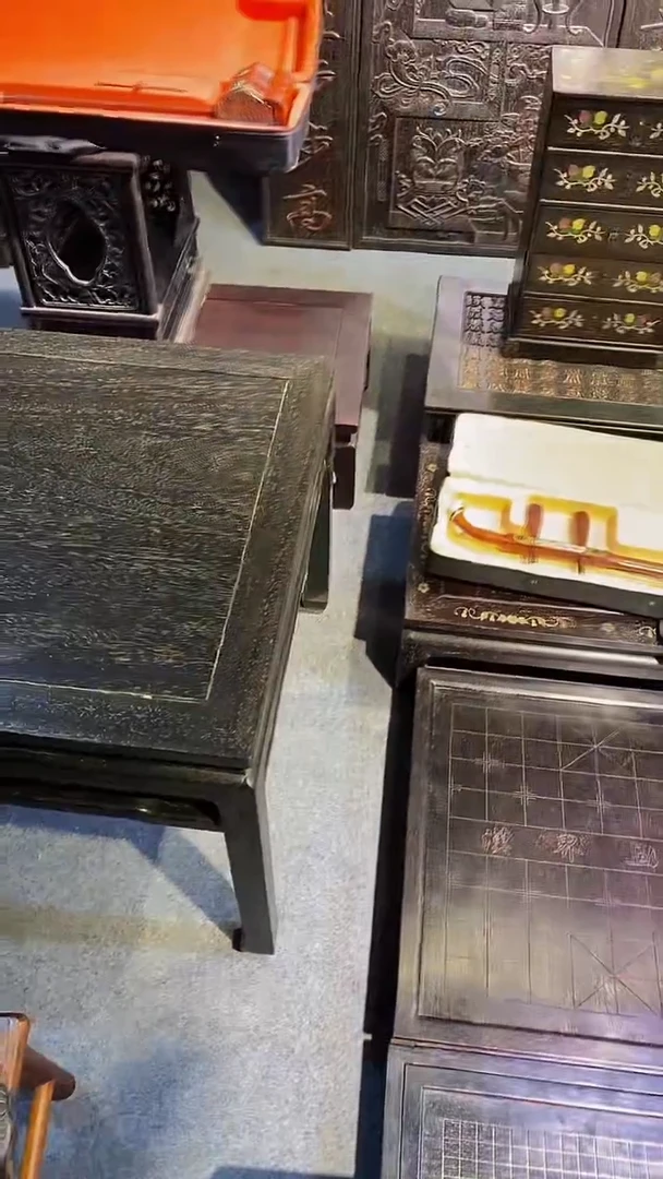 木安**示紫檀雕刻一物一拍