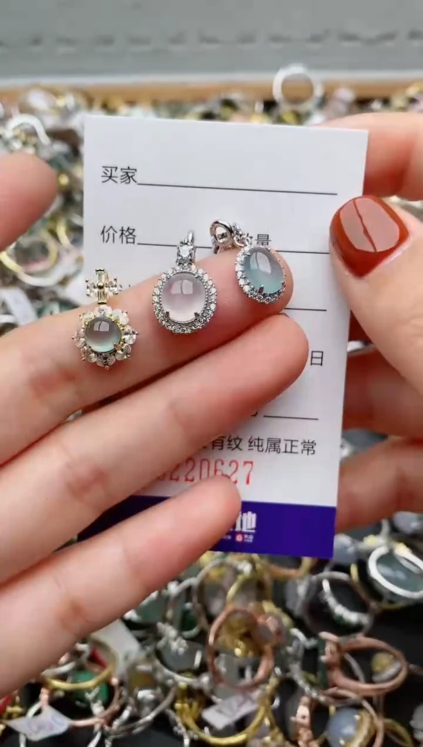 银S925镶嵌戒指翡翠.0627