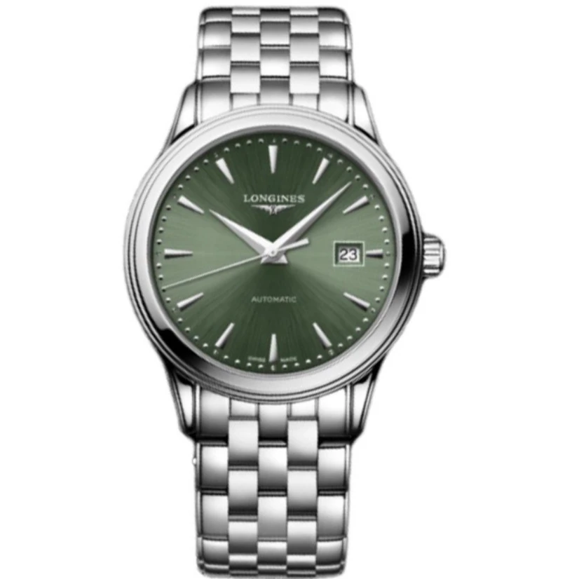 99新 Longines/浪琴 未使用品  军旗系列新款绿色盘机械男表40MM