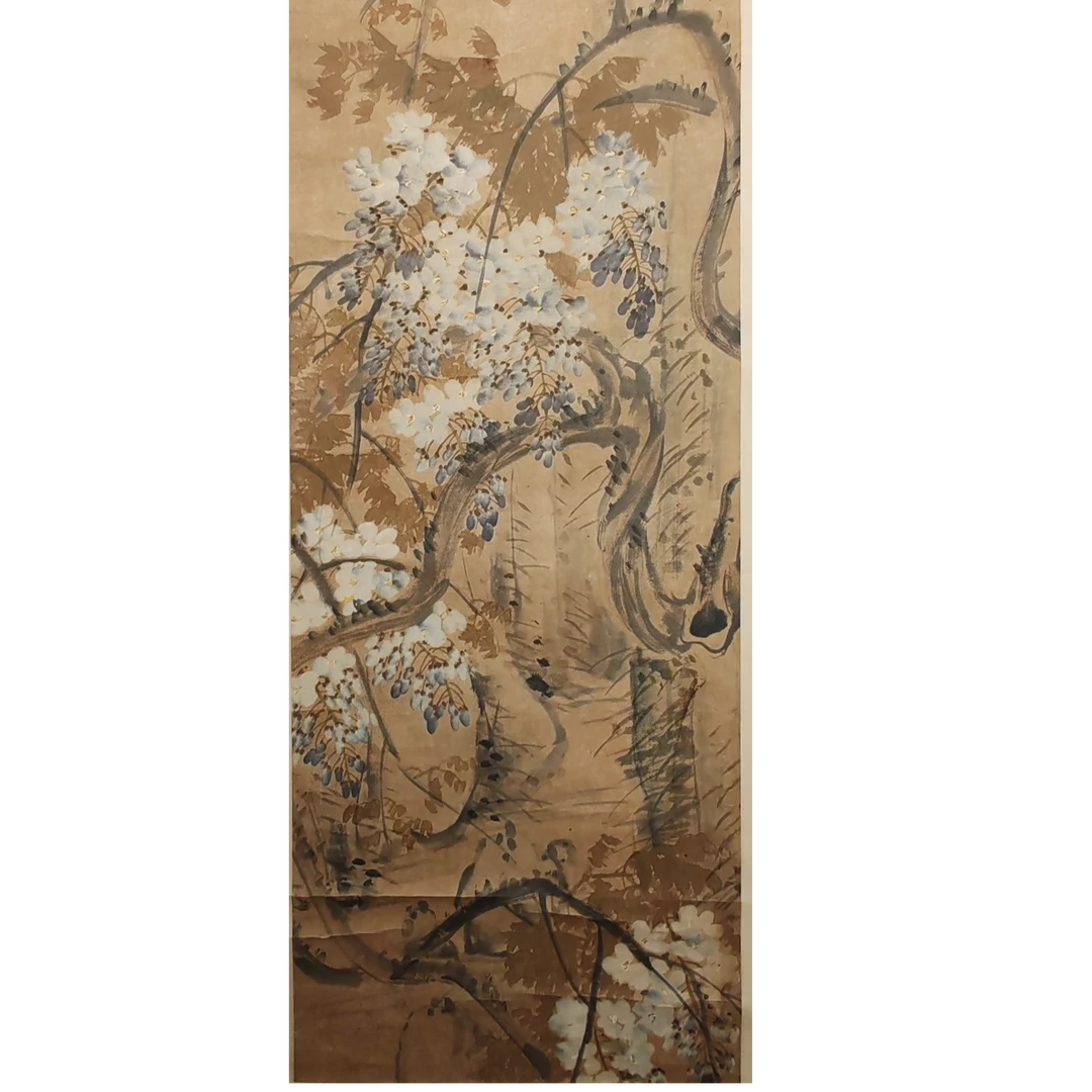 LOT.021 次远《花卉》120*38cm 纸本设色立轴