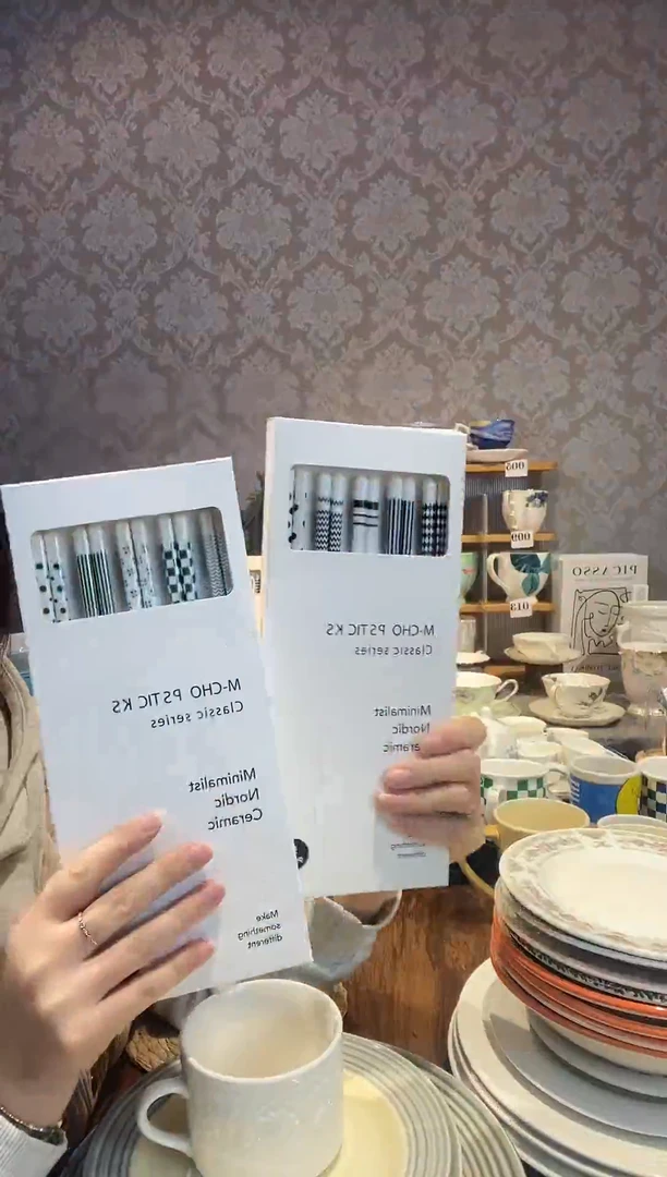 陶瓷赫本风陶瓷筷子2盒10双