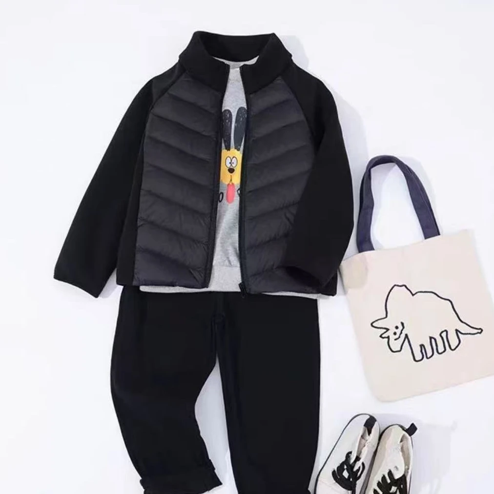 【童装】雅鹿儿童立领针织羽绒服亲子装90白鸭绒时尚轻暖羽绒服