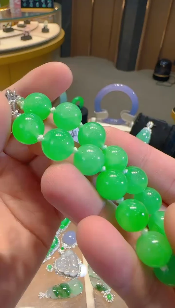 【闪购商品】翡翠手串18K金镶嵌