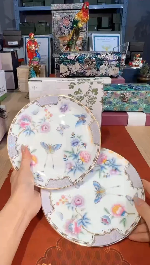 【闪购商品】杯221舒曼蝴蝶曲骨碟套二（紫）