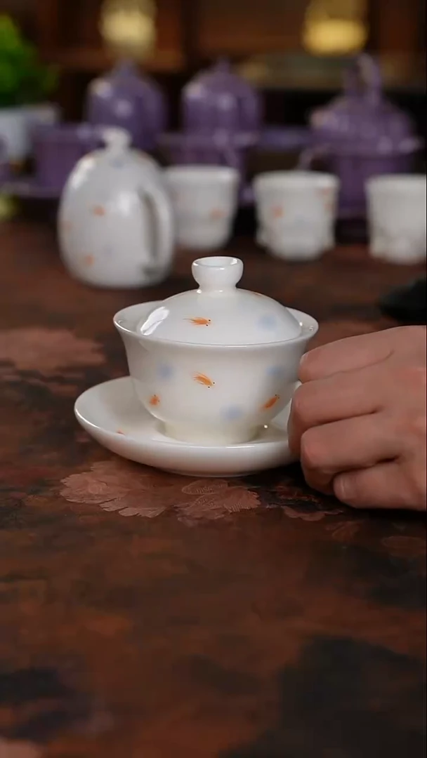 [徐福坤老师]小鱼元宝盖碗