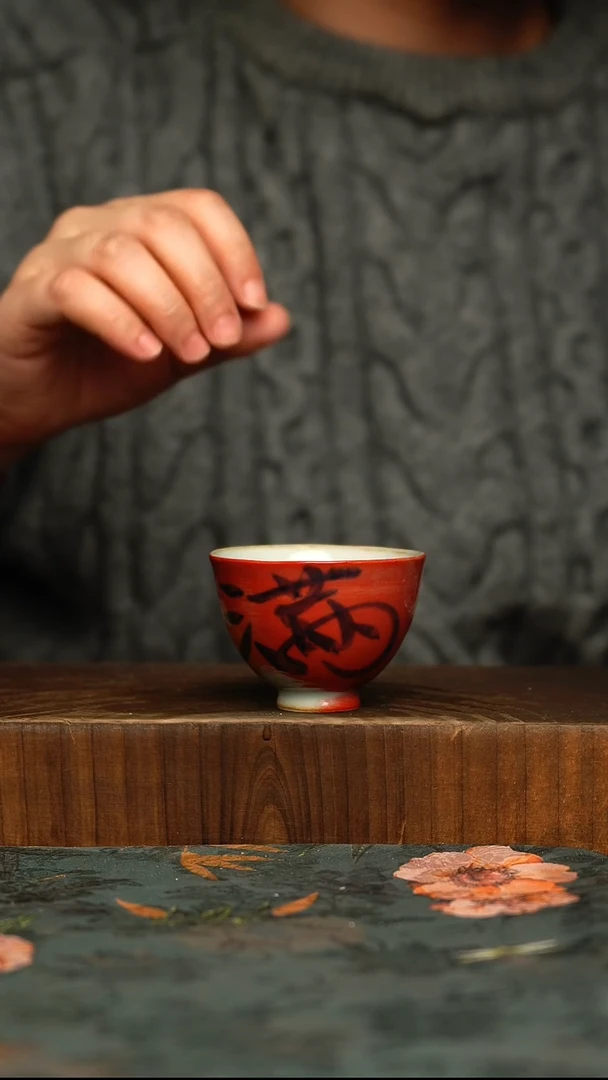 杯釉下彩手工手绘同款陶器