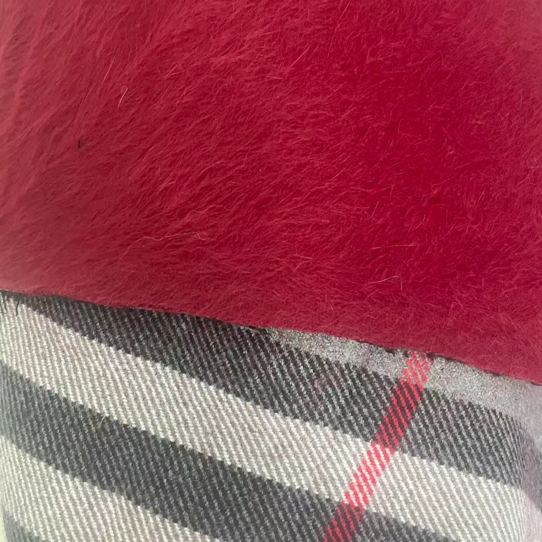 羊绒格子复合羊毛红毛服装面料