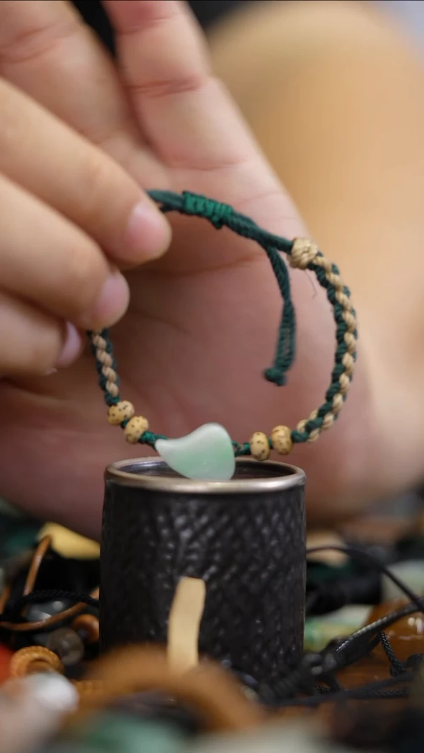 未镶嵌手链翡翠翡翠红桃粿手绳