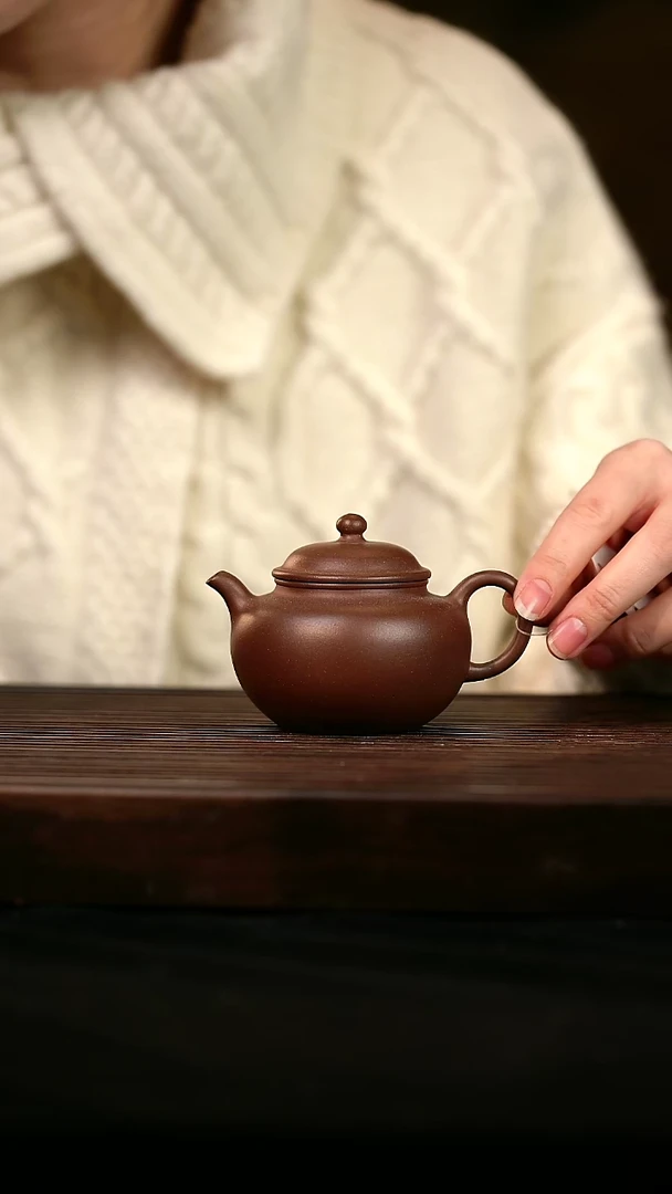 前墅龙窑明式掇只SZX紫泥120cc