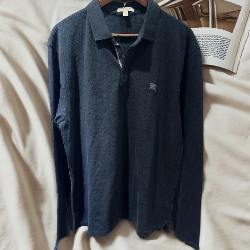 95新 BURBERRY/博柏利  黑色长袖体恤衫 1636 7525