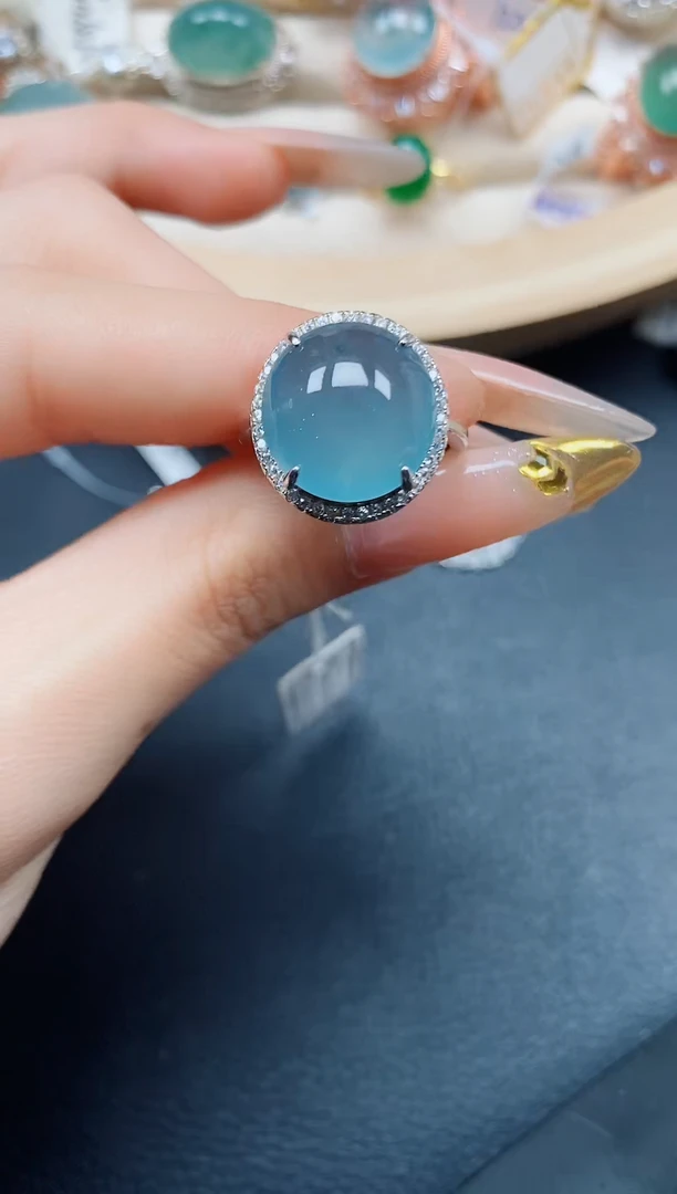 【闪购商品】翡翠戒指银S925镶嵌翡翠