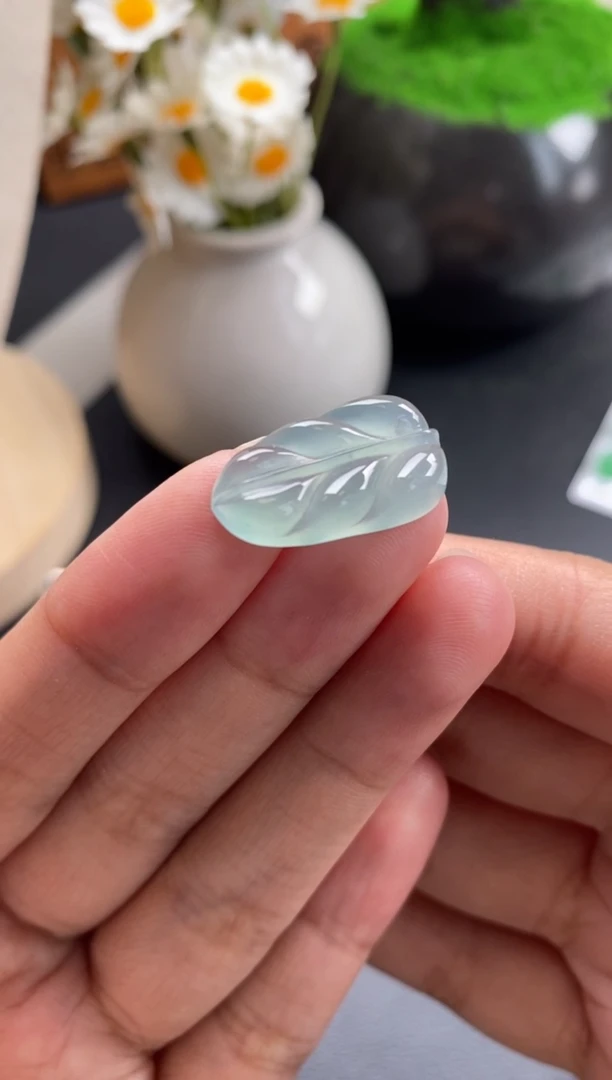 散珠翡翠冰种叶子