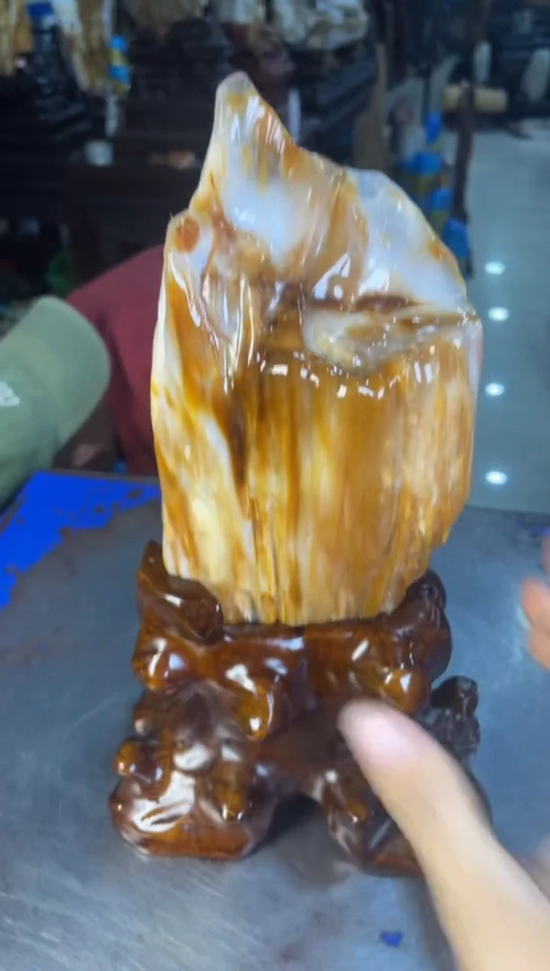 未镶嵌摆件硅化玉9
