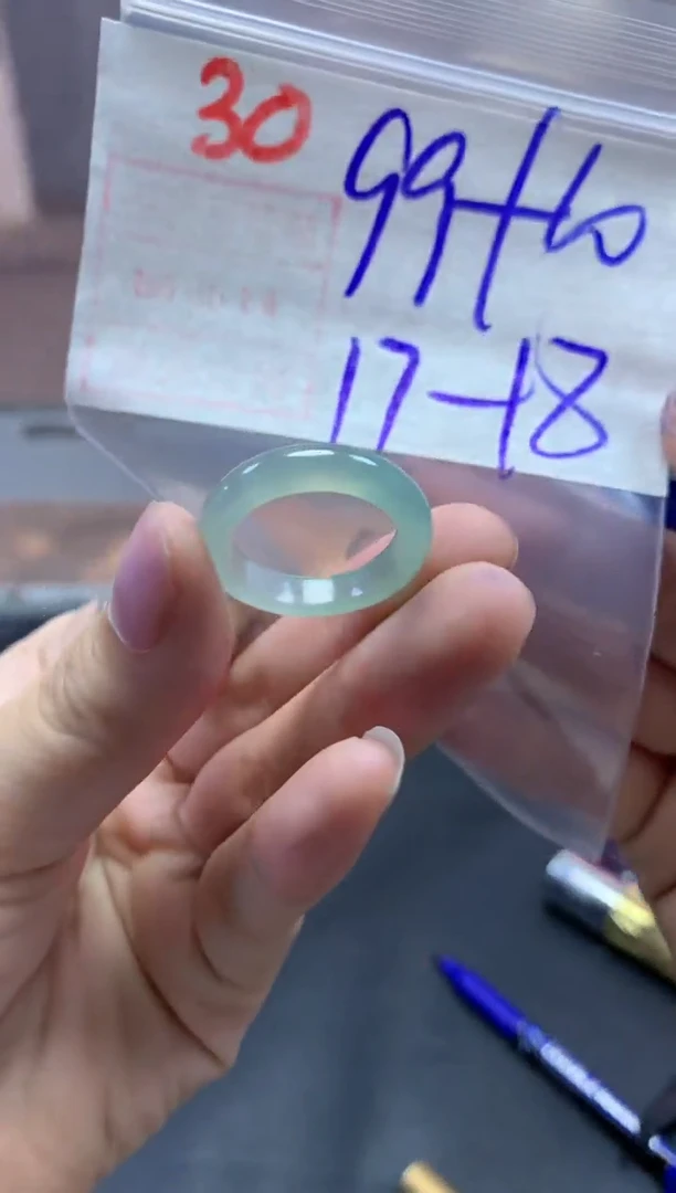 未镶嵌定制翡翠戒圈17-18#109毛货需精细抛光