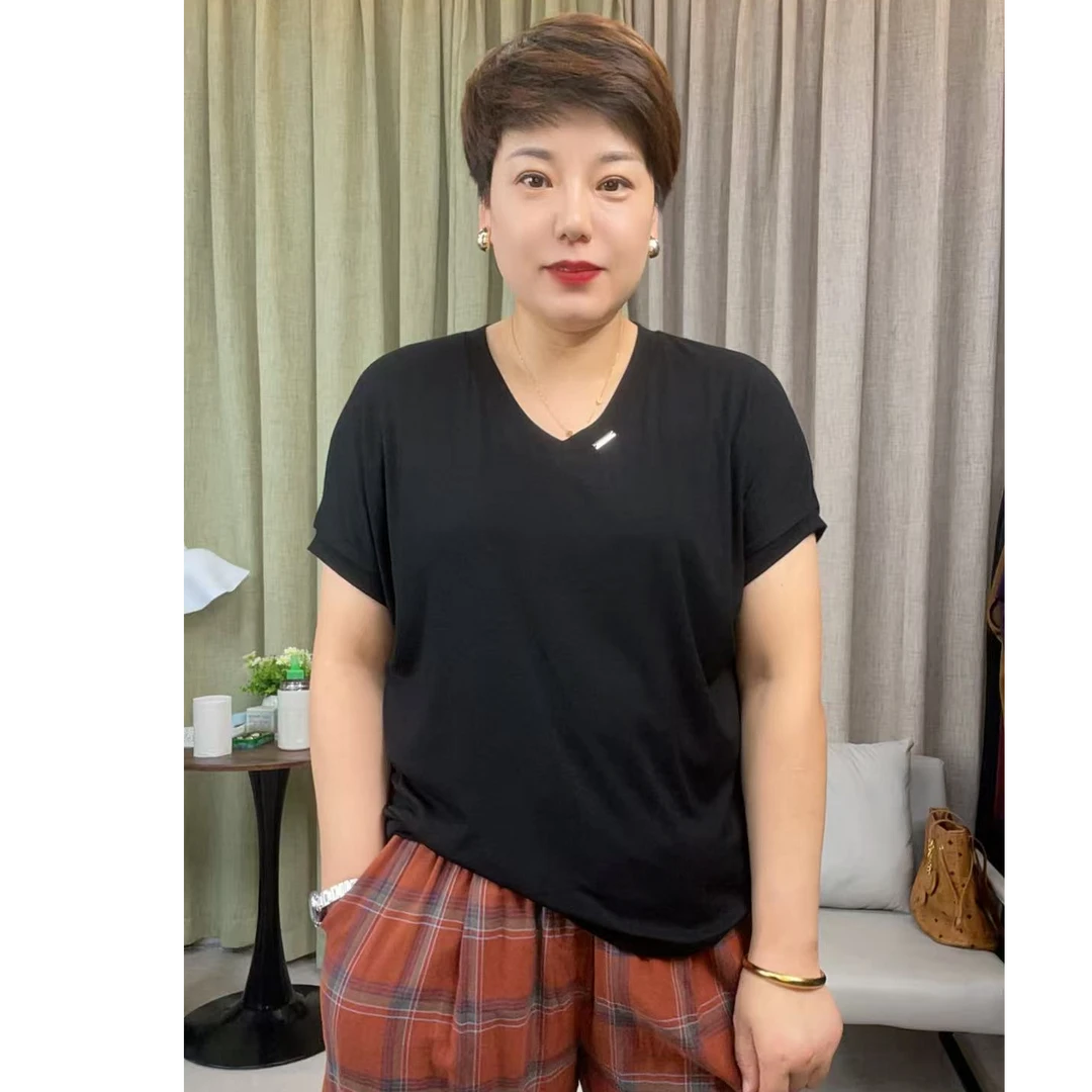 2025夏季新款莫代尔V领打底衫