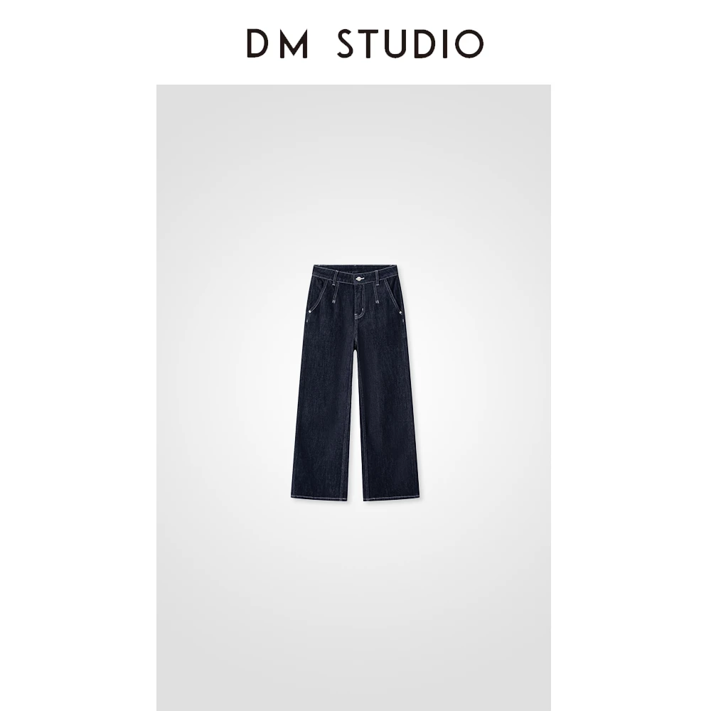 【DM】不掉色 | 深蓝窄版直筒四面弹牛仔裤1051