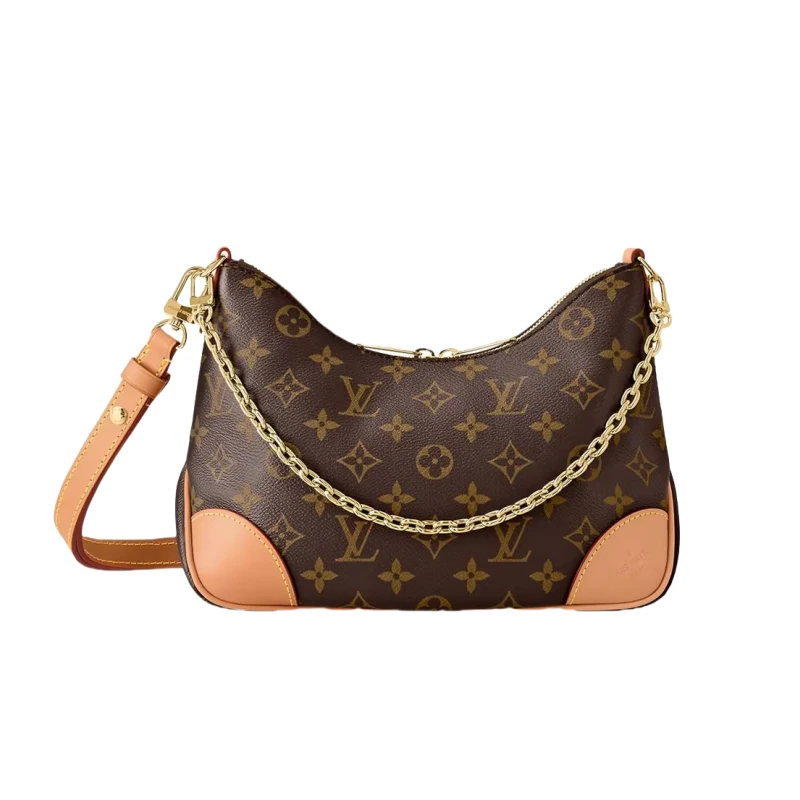 99新 LouisVuitton/路易威登 老花牛角包 原色/黑色 盒子尘袋