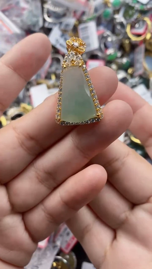 银S925镶嵌戒指翡翠111   4