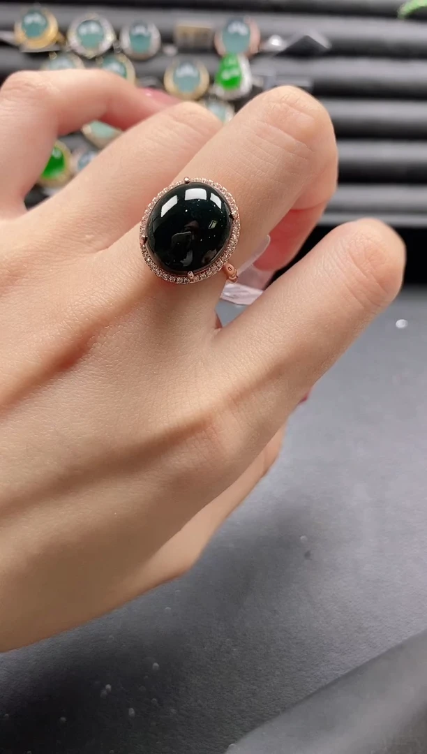 【闪购商品】翡翠戒指银S925镶嵌11111