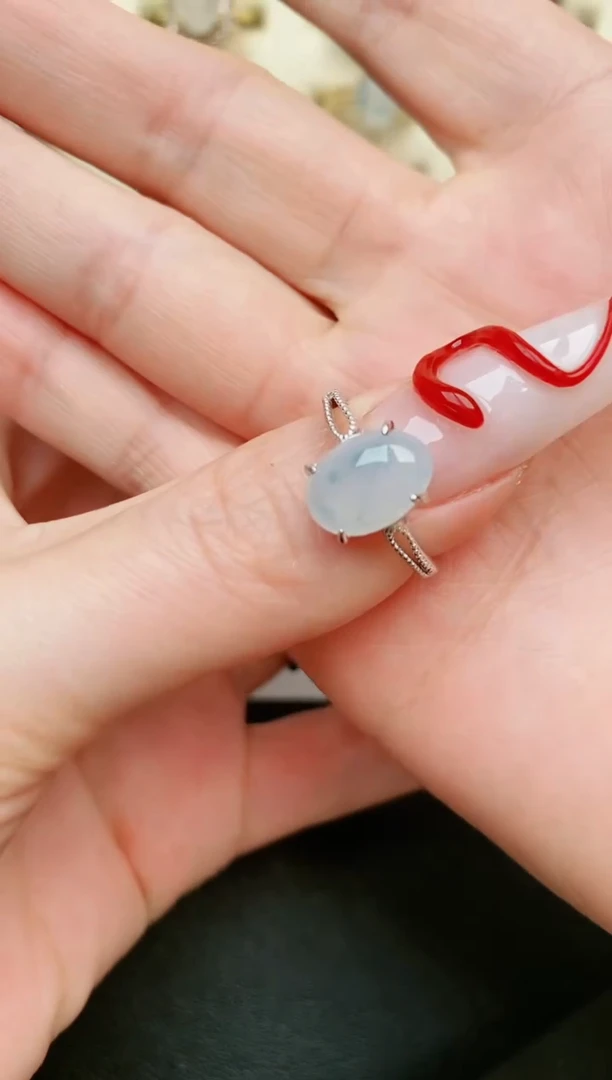 【闪购商品】翡翠戒指银S925镶嵌....