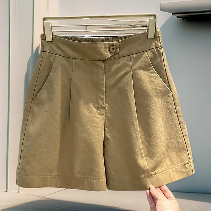 薄款身材阔腿显瘦五分裤短裤胖妹妹夏季宽松女休闲加大码梨型