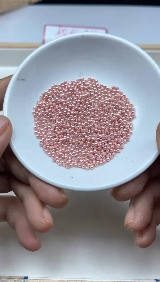 未镶嵌拼合珍珠（马贝珠）散珠D833粉贝珠2mm100个9.9元