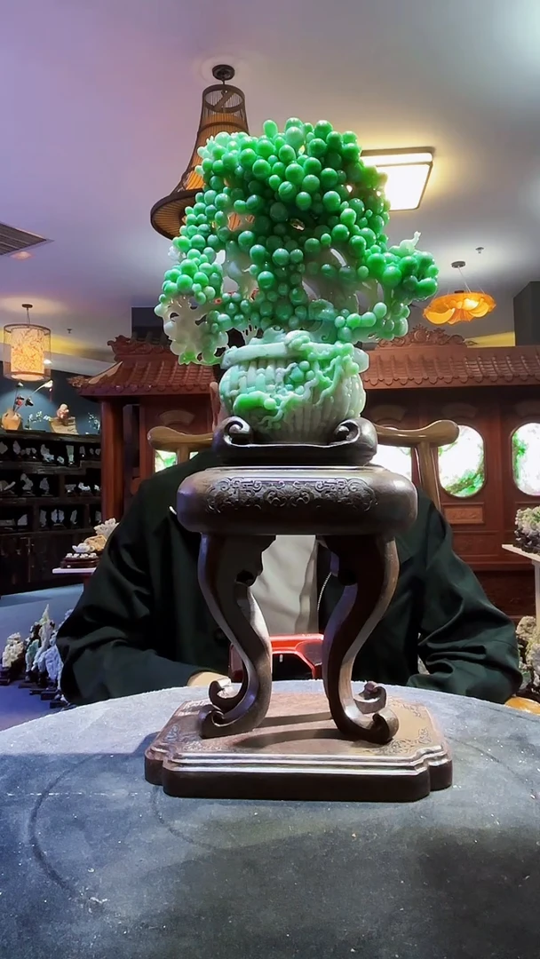 未镶嵌定制翡翠鹏*55/1127/Y/花篮