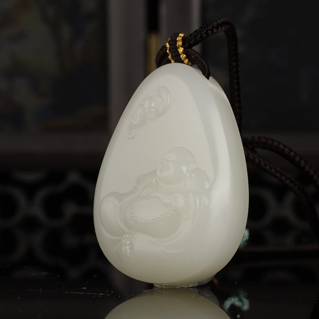 XX10271二十世纪和田玉弥勒挂坠
